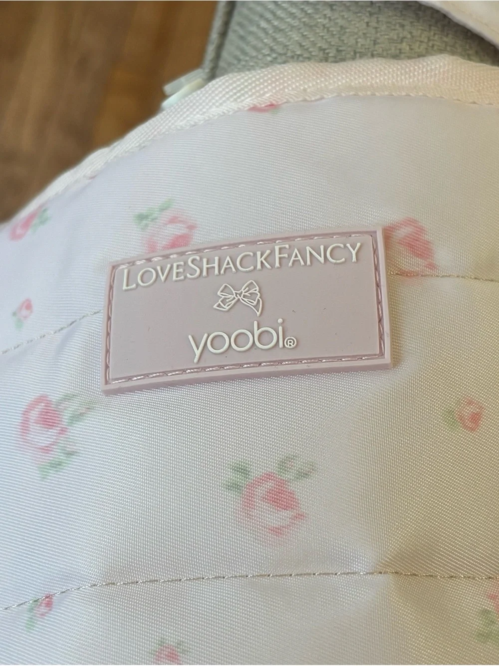 LoveShackFancy Pale Pink Floral Tote Bag